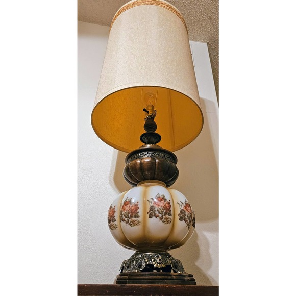 MCM Retro Country Cabin FarmHouse South Western Ranch Style Swag Table Lamp - Picture 3 of 8